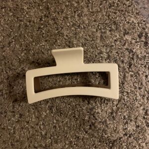 Cream and White claw clip